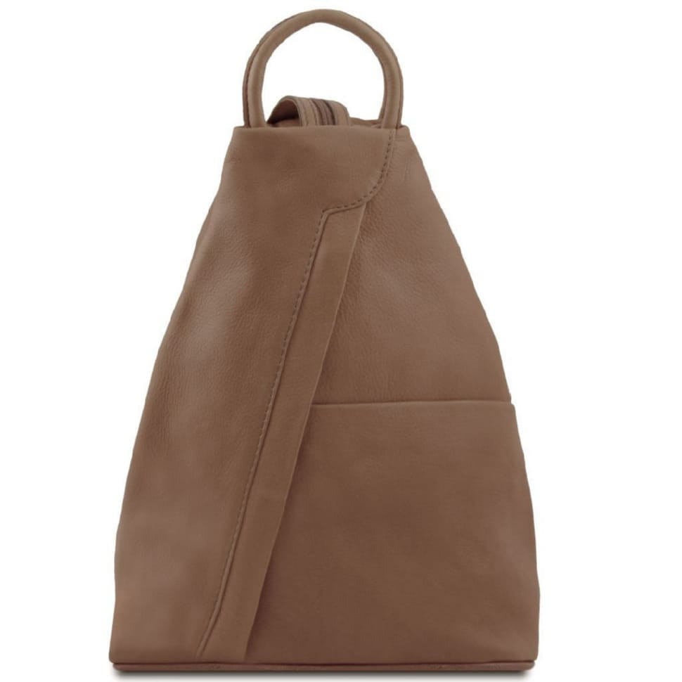 Шкіряний рюкзак Tuscany Leather Shanghai TL140963 (темний серо-коричневий)