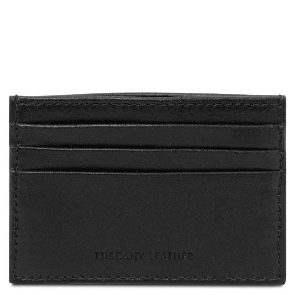 Шкіряний кардхолдер Tuscany Leather TL142471 (чорний)