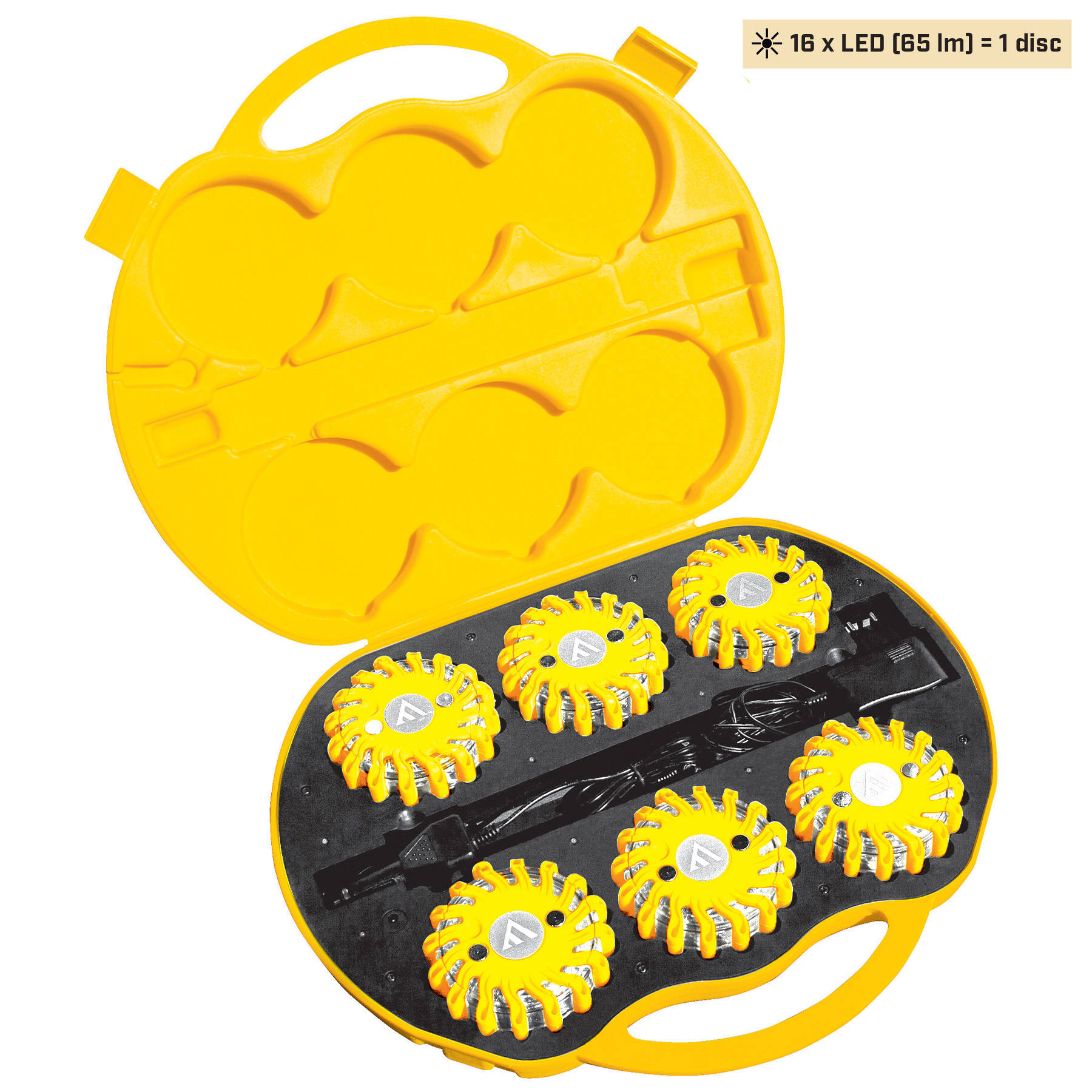 Комплект ліхтарів професійних Mactronic M-Flare (65 Lm) Yellow Magnet Synch Recharg 12/220V (PSD0016) — фото 1