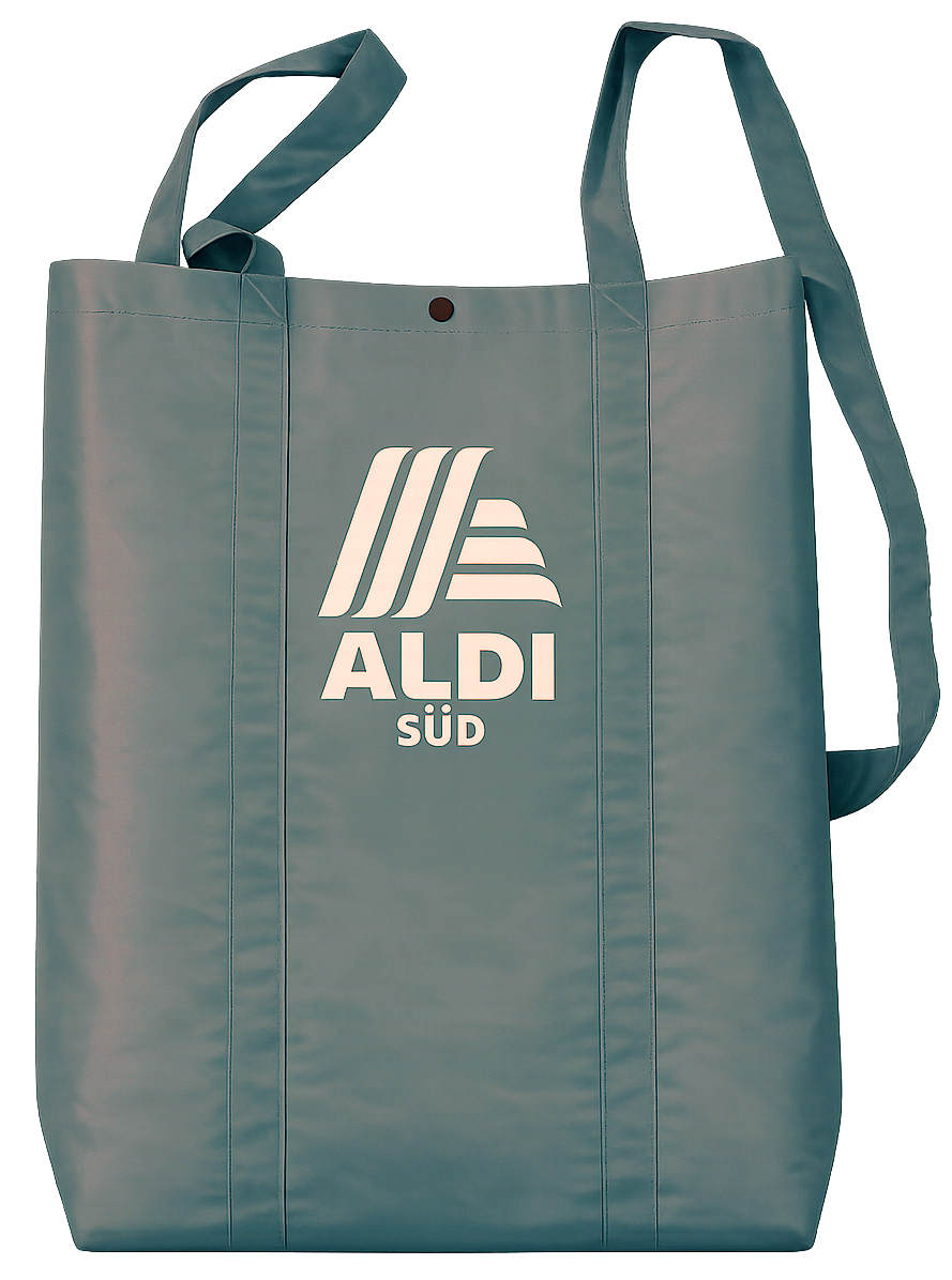 Легка складна сумка-шопер шоппер для закупів Aldi 48х38 см см сіра
