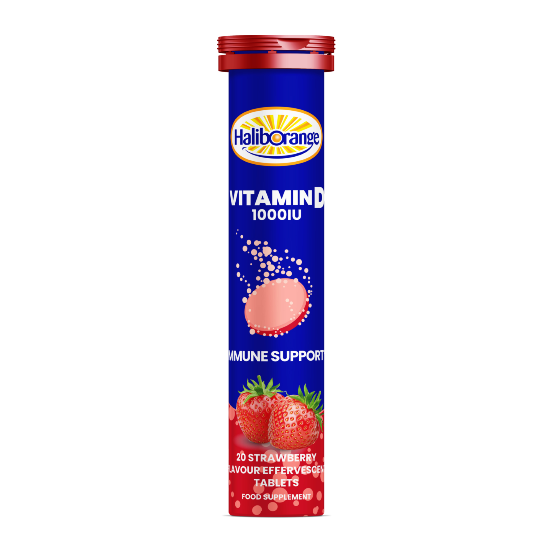 Vitamin D 1000IU - 20 tabs Strawberry — фото 1