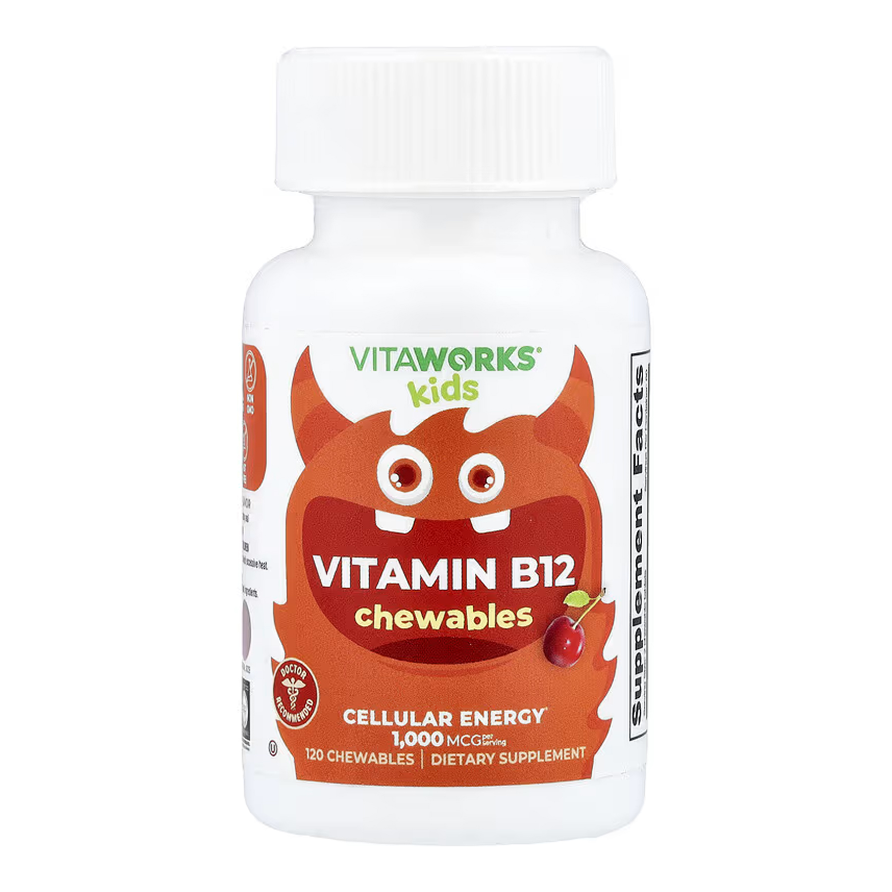 VitaWorks Kids Вітамін B12, 120 жув. таблеток, Lifeable