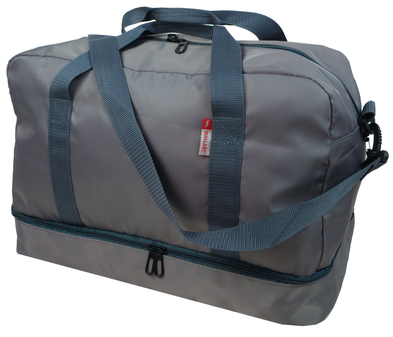Дорожня сумка з відділом для взуття 40L Wallaby сіра