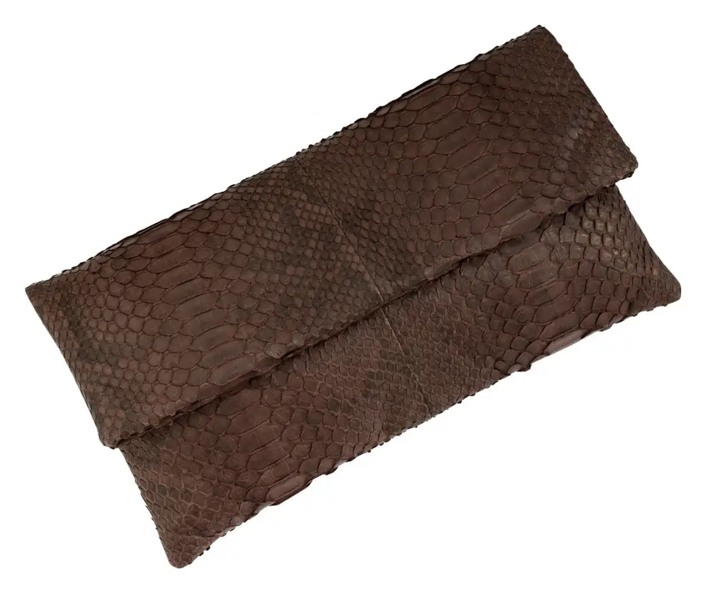 Клатч зі шкіри пітона Exotic Leather Коричневий (snc02_1) — фото 1