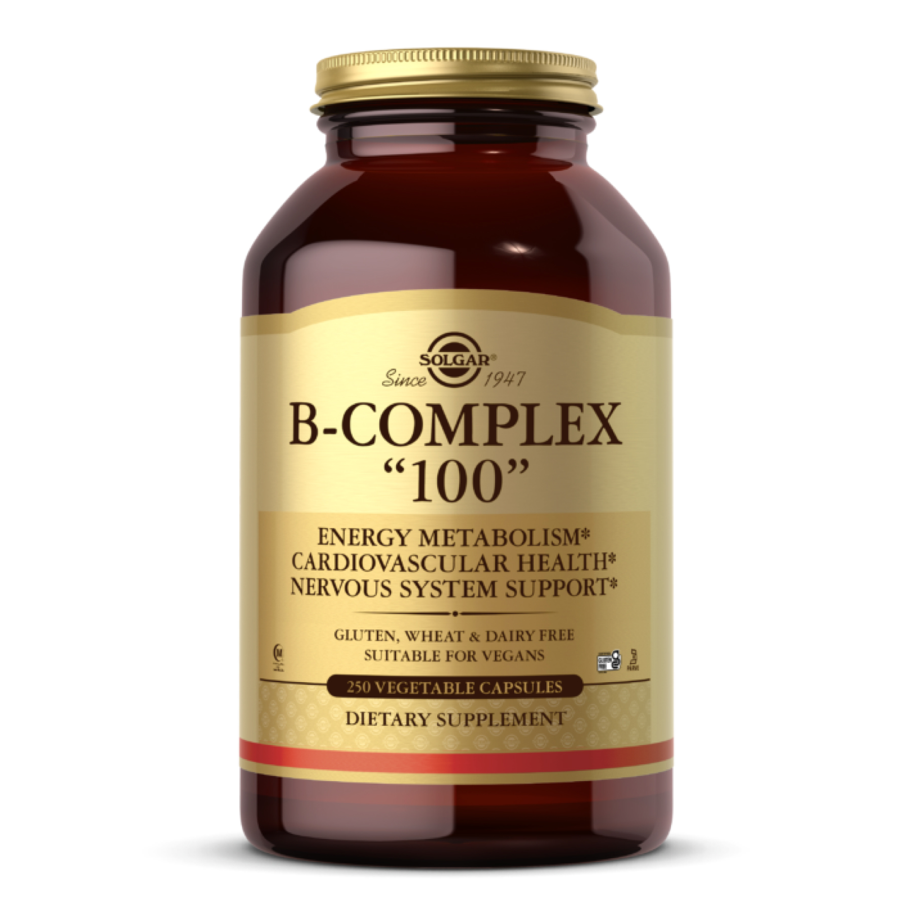B-Complex 100, 250 вег. капсул, Solgar