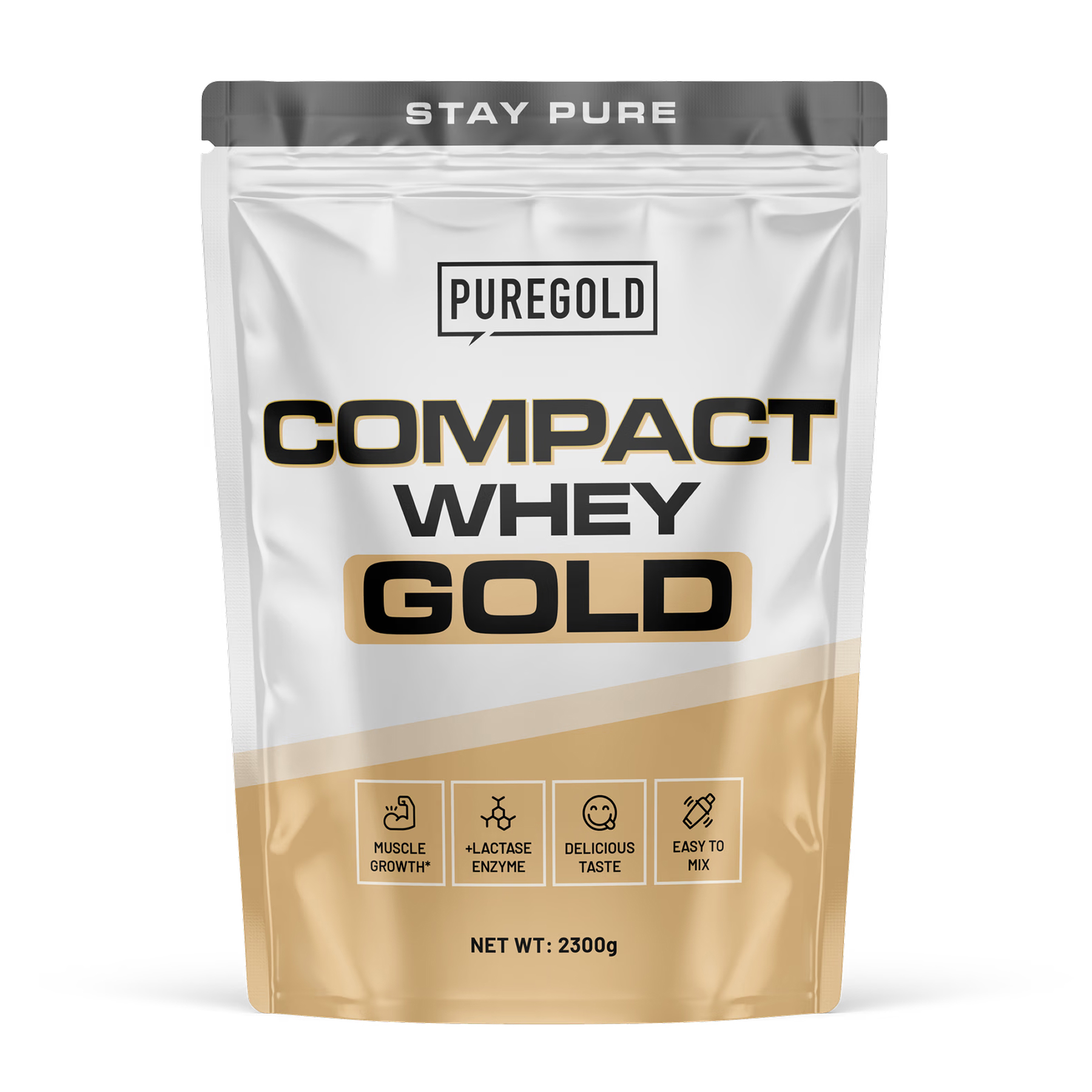 Compact Whey Gold - 2300g Salted Caramel (Пошкоджена упаковка)