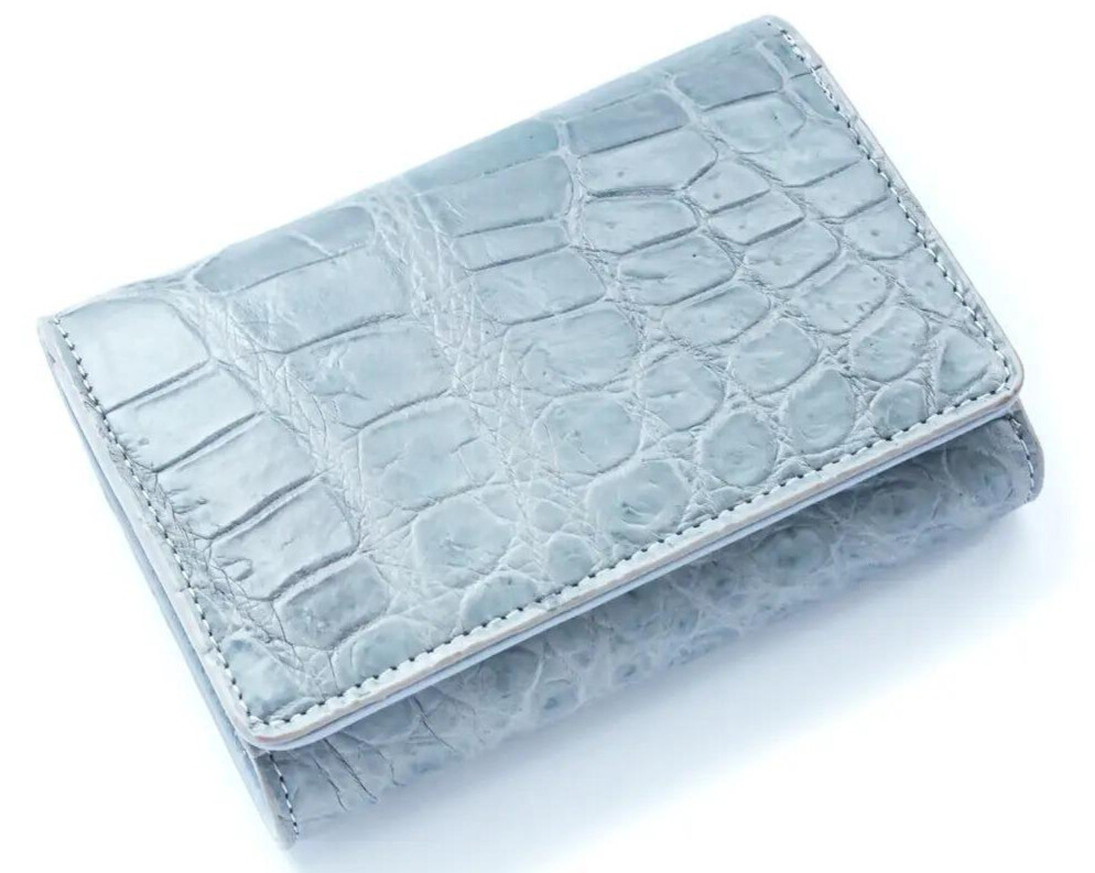 Гаманець жіночий зі шкіри крокодила Exotic Leather Сірий (cw106_3)