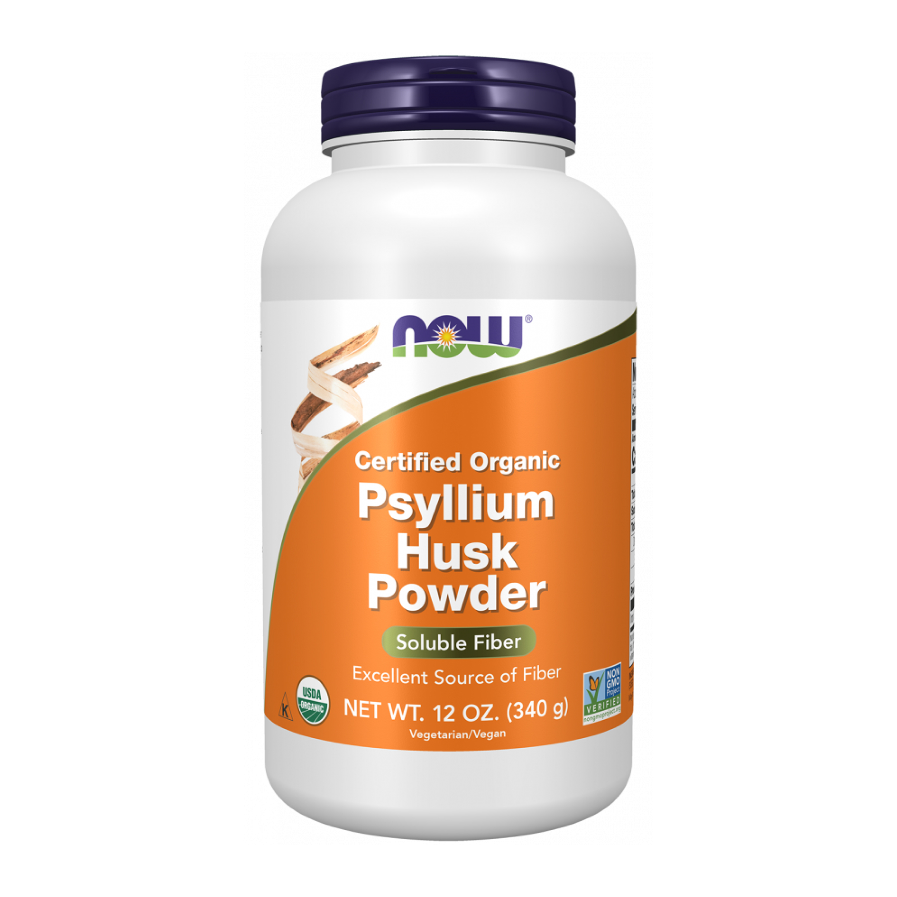 Certified Organic Psyllium Husk Powder - 340g — фото 1
