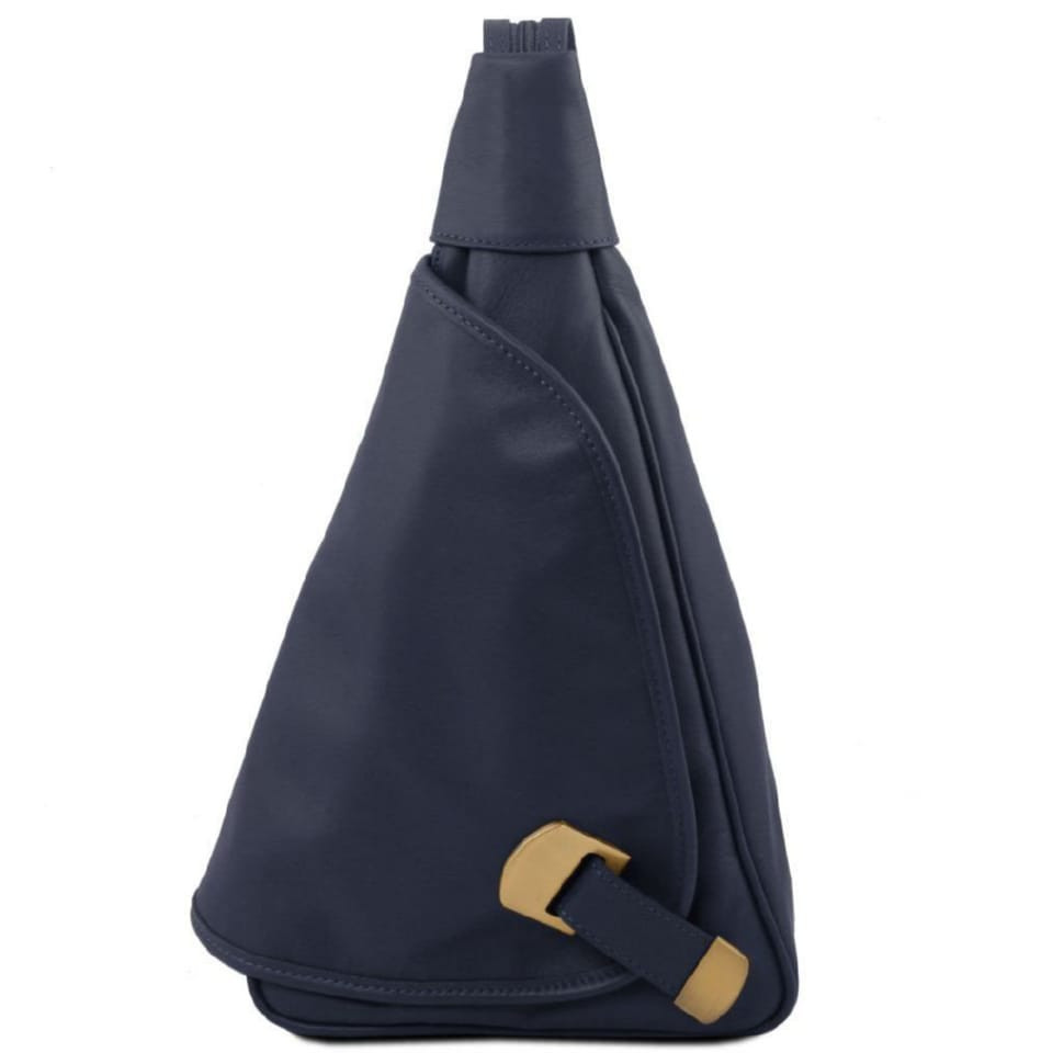 Шкіряний рюкзак на одне плече Tuscany Leather Hanoi TL140966 (Темно-синій)