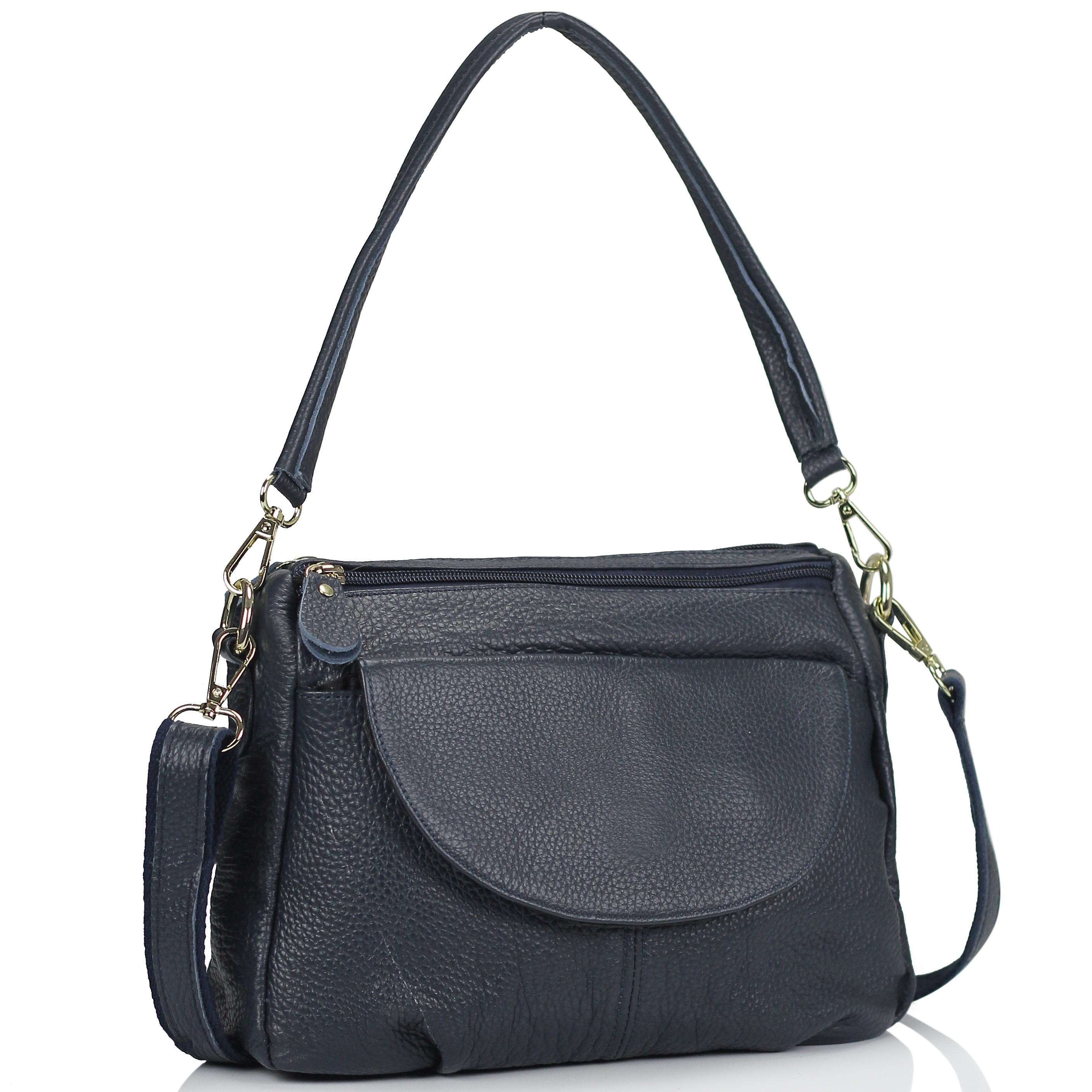 Жіноча шкіряна сумка синя Riche NM20-W1195BL