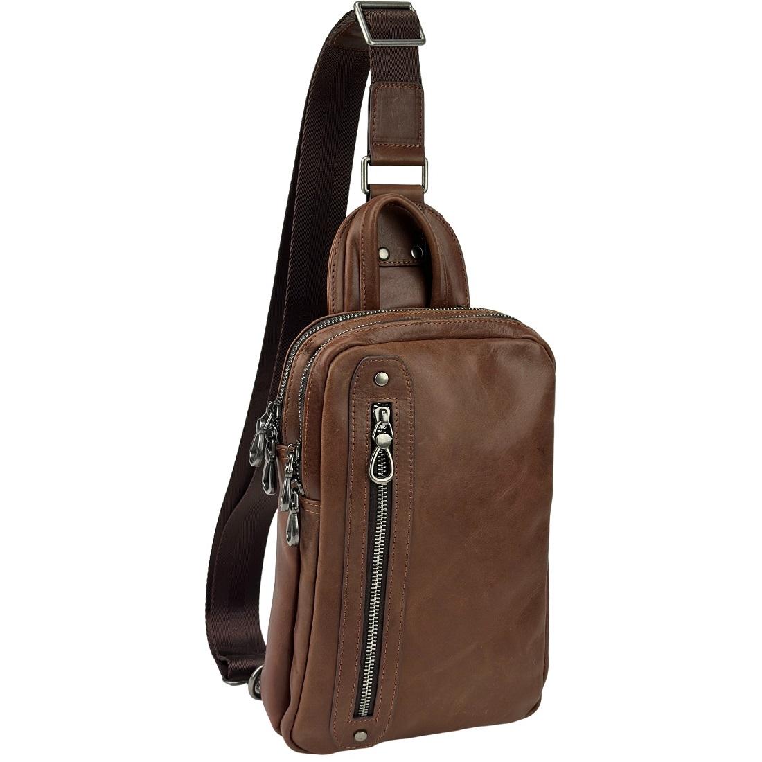Сумка-слінг чоловіча шкіряна Tiding Bag 9801C — фото 1