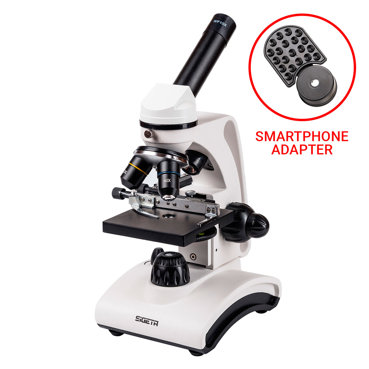Мікроскоп SIGETA BIONIC 40x-640x (смартфон-адаптер)
