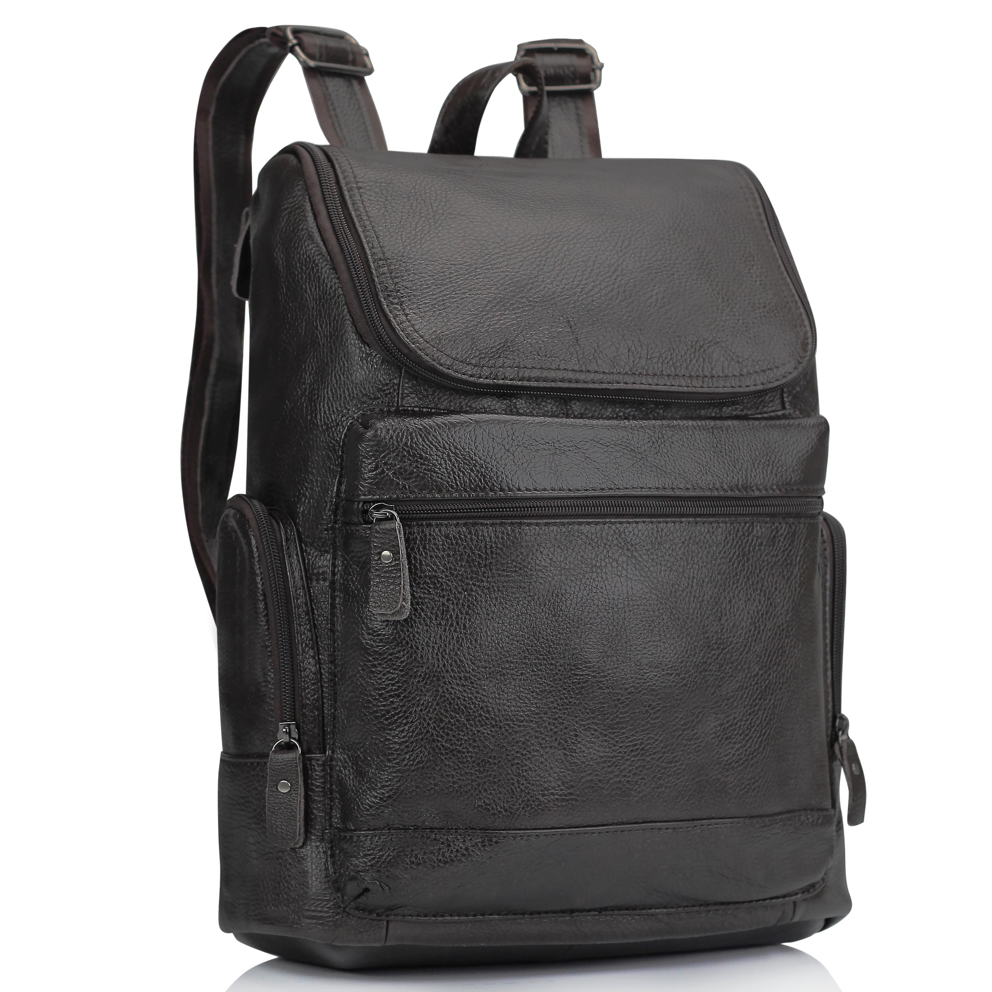Чоловічий шкіряний рюкзак коричневий Tiding Bag M35-1017B