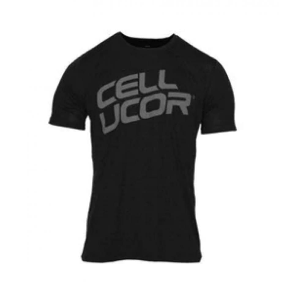 Vintage Stacked Tee, Large Black