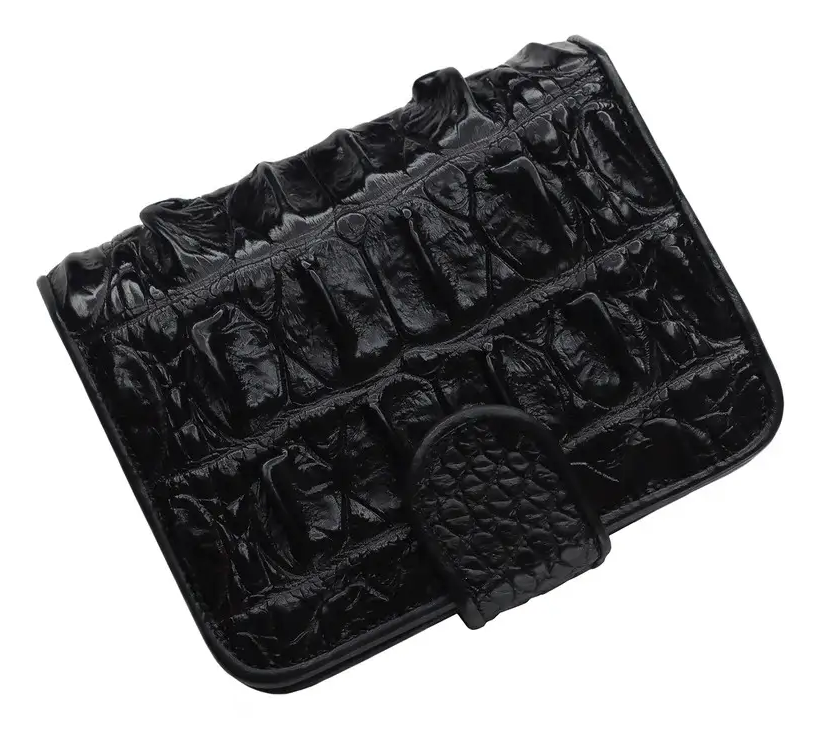 Гаманець зі шкіри крокодила Exotic Leather Чорний (cw 102)