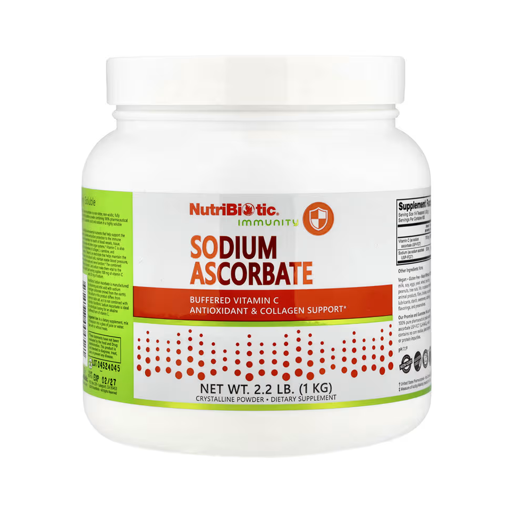 Аскорбат натрію, 1000 г, Nutribiotic