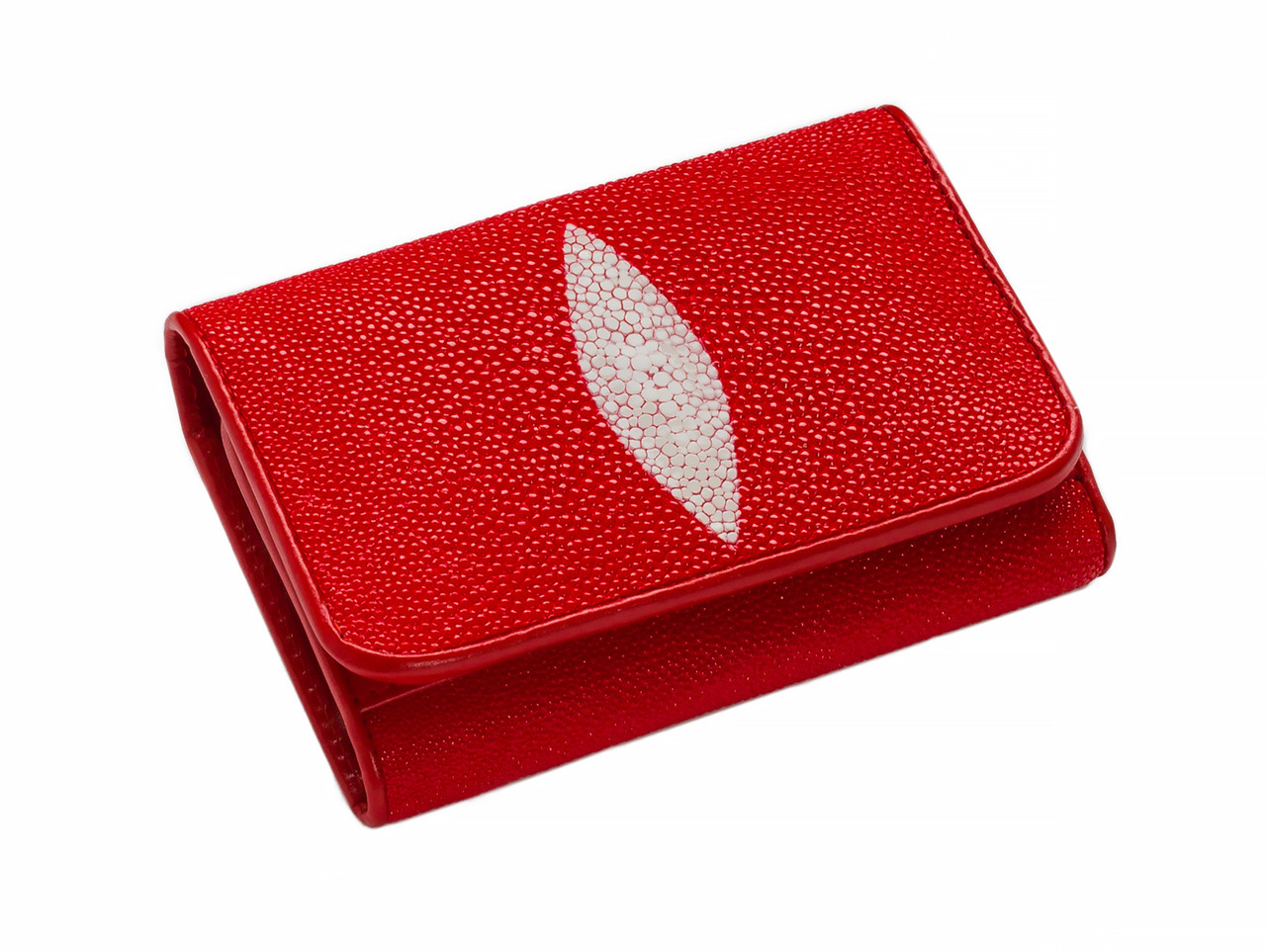 Гаманець зі шкіри ската Exotic Leather Червоний (stw 18_2)