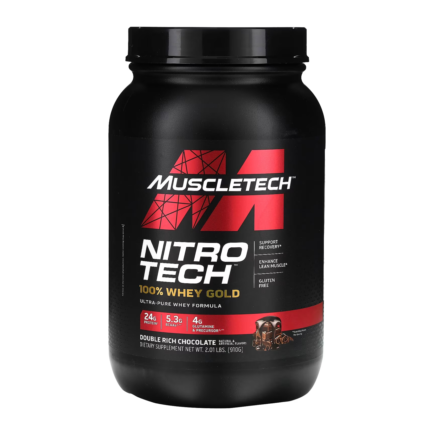 Nitro Tech 100% Whey Gold - 908g Double Rich Chocolate — фото 1