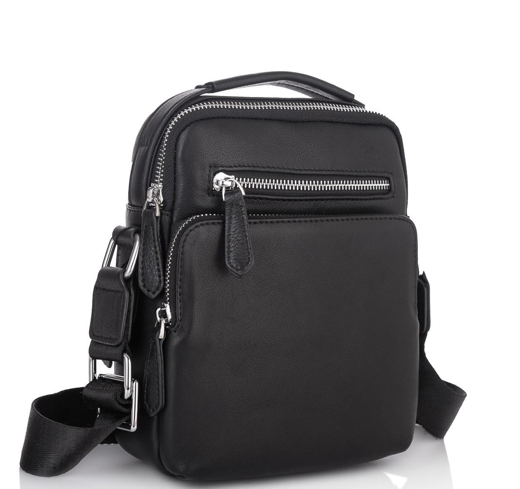 Чоловіча шкіряна сумка-барсетка через плече з ручкою Tiding Bag M2605-2A