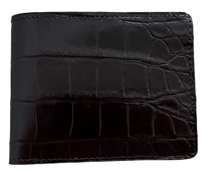 Гаманець із натуральної шкіри крокодила коричневий Exotic Leather чоловічий (cw20_1)