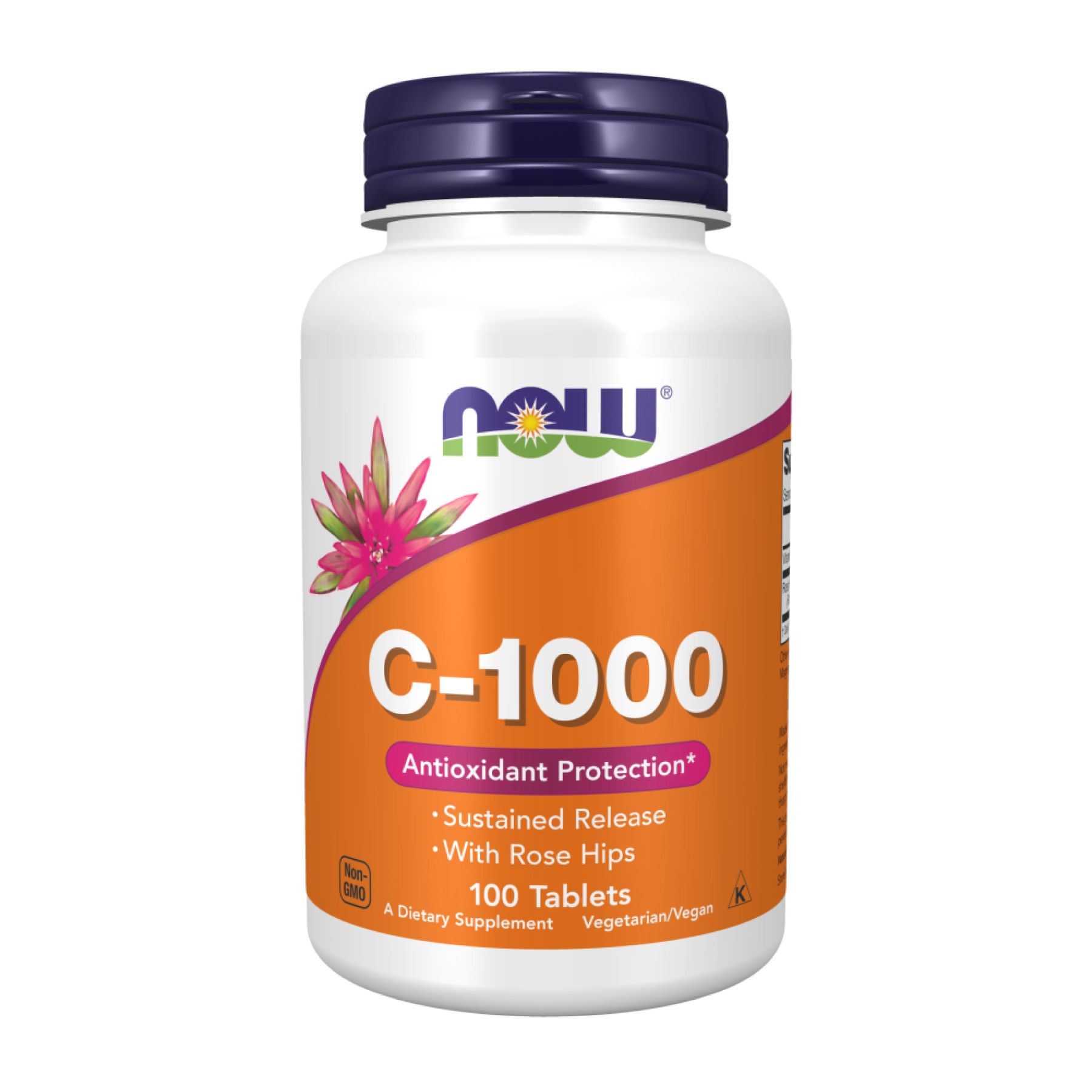 Вітамін C 1000 мг з шипшиною, уповільнене вивільнення, 100 таблеток, Now Foods