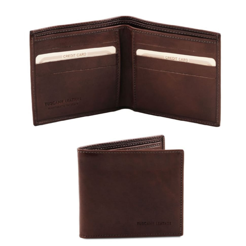 Ексклюзивний шкіряний гаманець гаманець чоловічий Tuscany Leather TL140797 (Темно-коричневий)