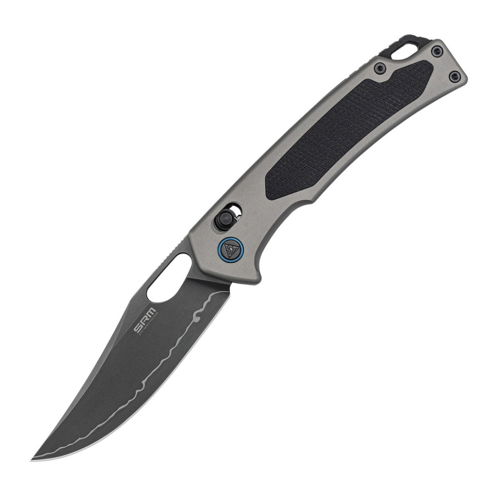 Ніж складаний SRM Retriever 9203-AK2, чорно-сірий
