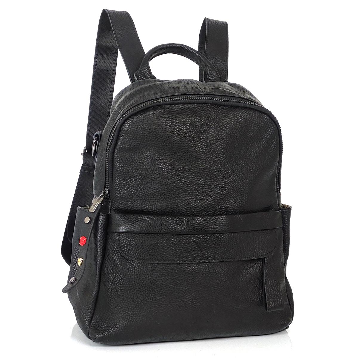 Жіночий шкіряний чорний рюкзак Olivia Leather F-S-NM20-2105A