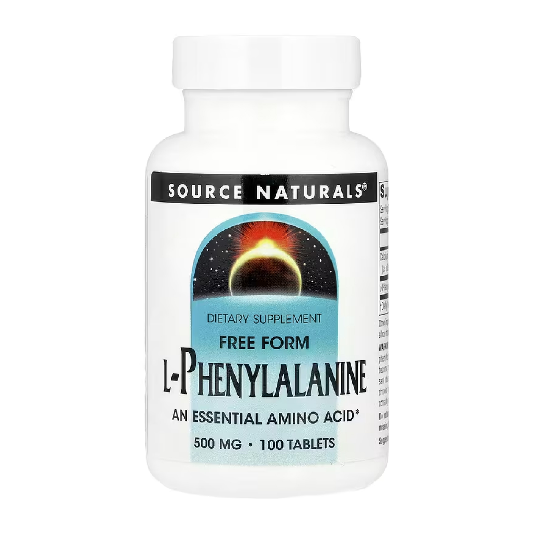 L-Фенілаланін, 500 мг, 100 таблеток, Source Naturals