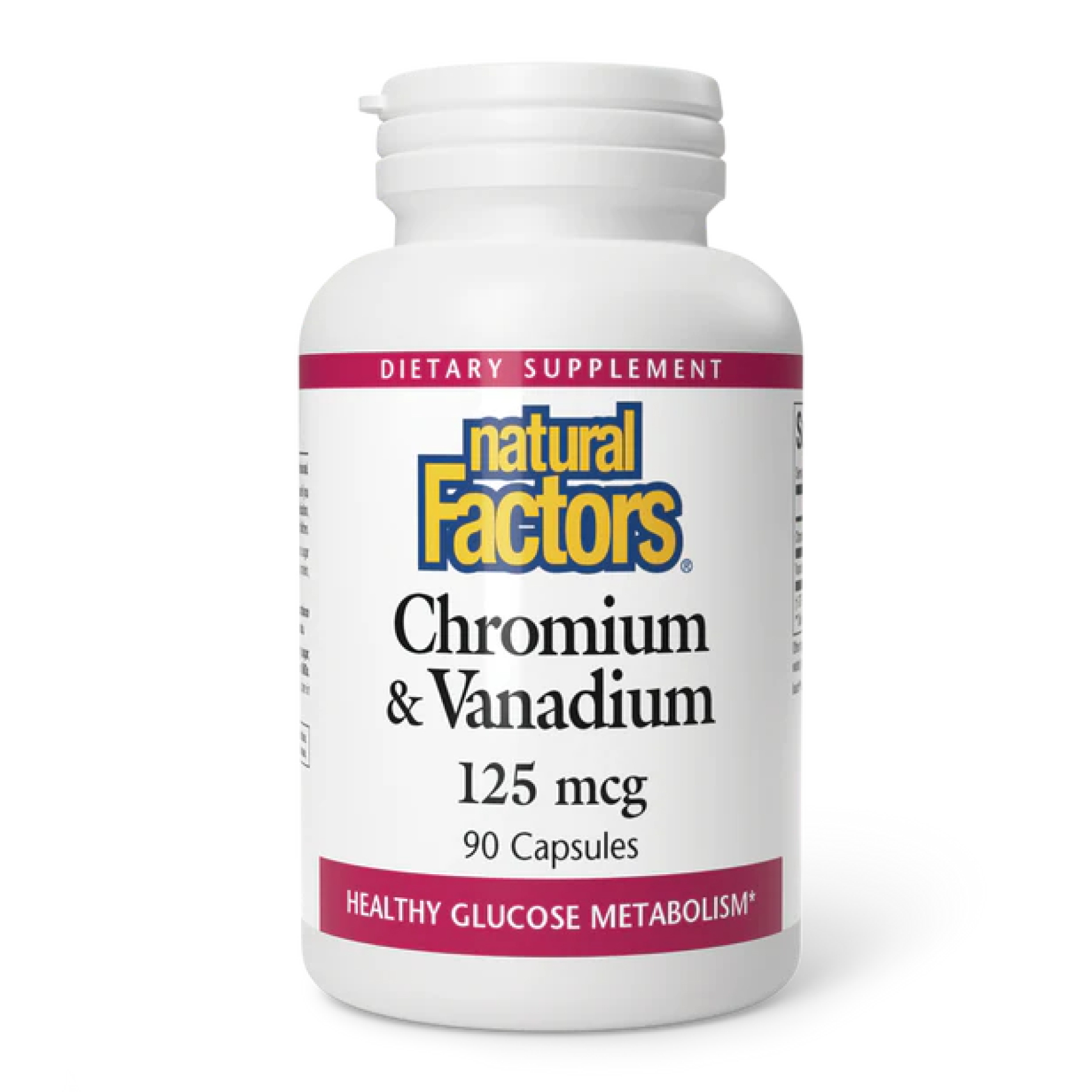 Хром і ванадій, 125 мкг, 90 капсул, Natural Factors