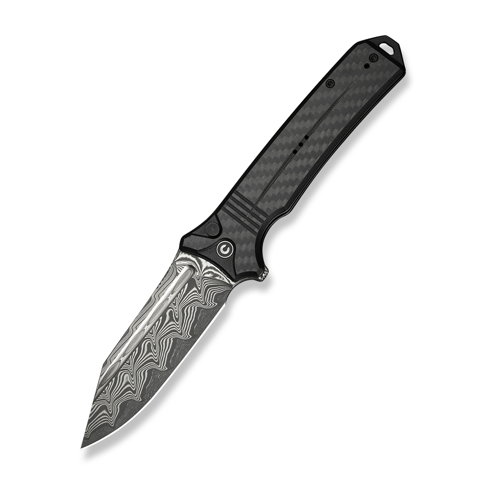 Ніж складаний туристичний Civivi Neurohaptic, (9.5 см) Damascus / Carbon Fiber & G10