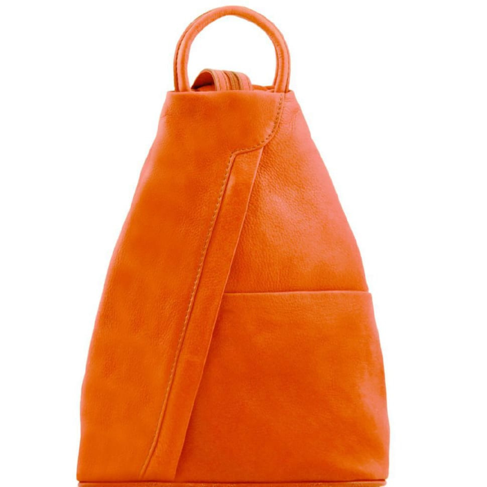 Шкіряний рюкзак Tuscany Leather Shanghai TL140963 (помаранчевий)