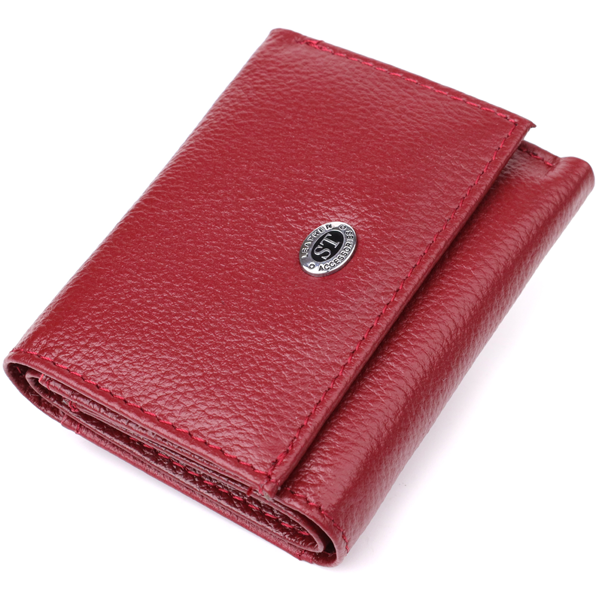 Мініатюрний жіночий гаманець із натуральної шкіри ST Leather 23082 Бордовий