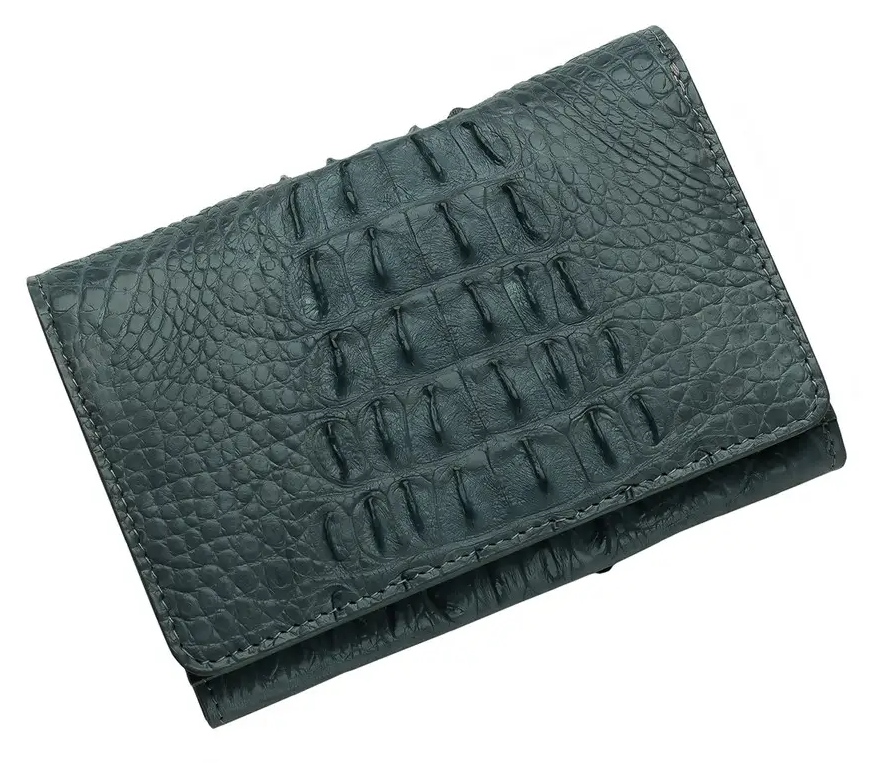 Гаманець жіночий зі шкіри крокодила Exotic Leather Сірий (cw103)