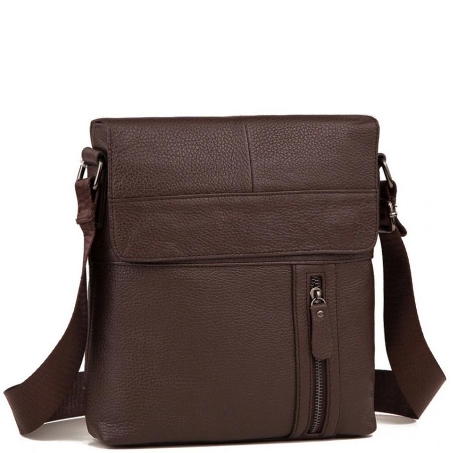 Чоловіча шкіряна сумка через плече з клапаном Tiding Bag M38-1713C