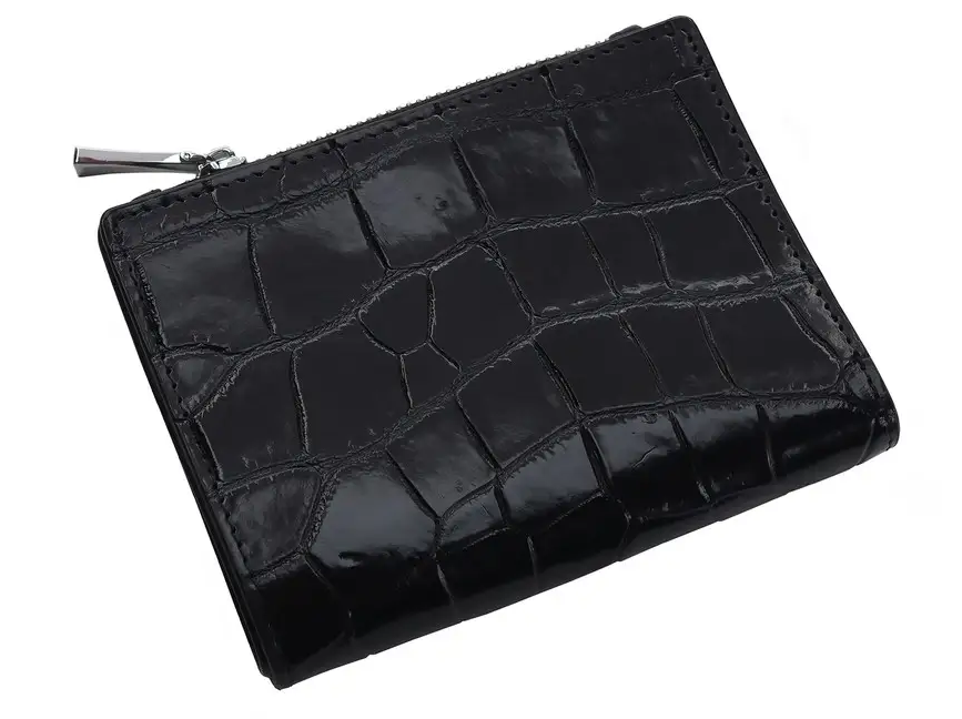 Гаманець зі шкіри крокодила Exotic Leather Чорний (cw 88)