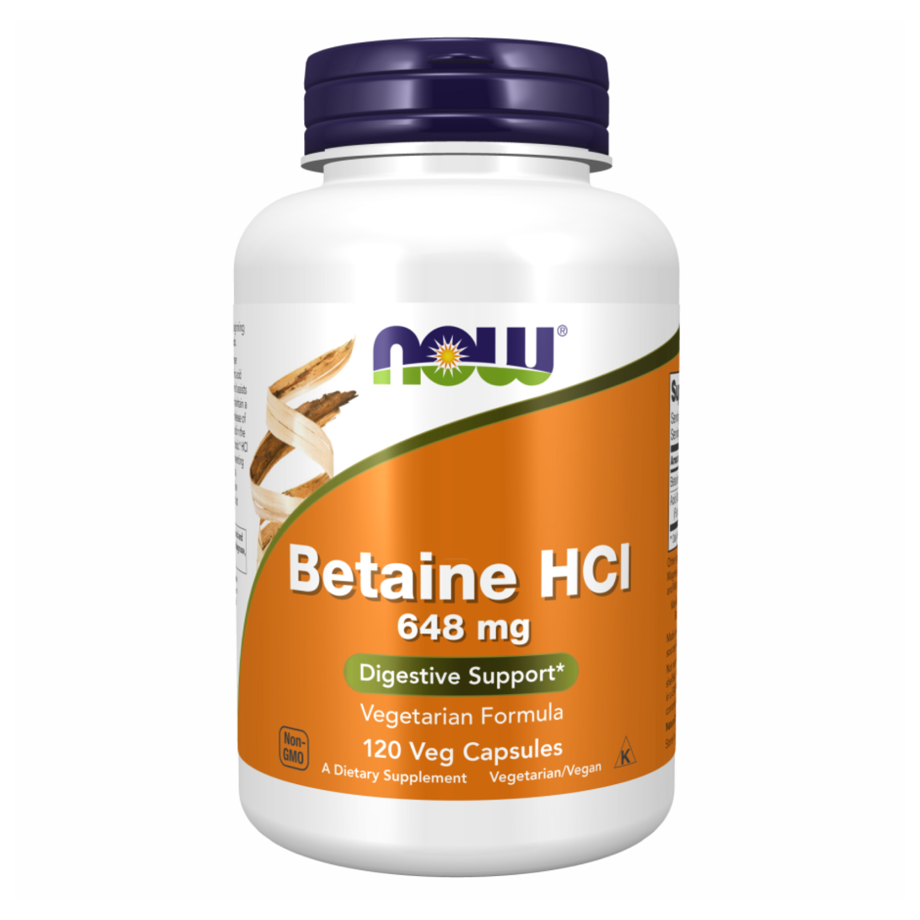 Бетаїн HCI, 648 мг, 120 вег. капсул