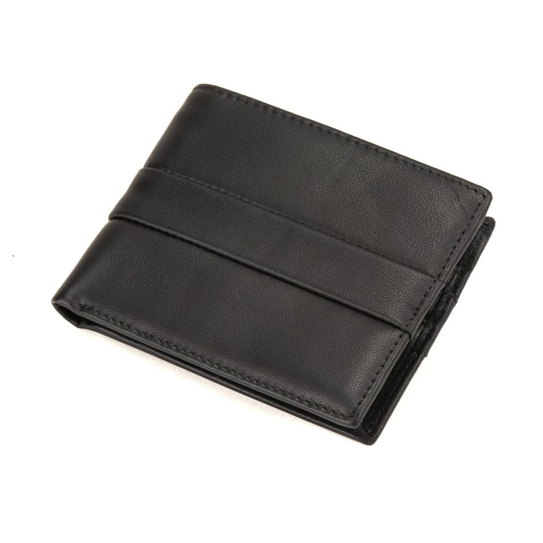 Портмоне зі смужкою чоловіче чорне Tiding Bag M39-1023-32A