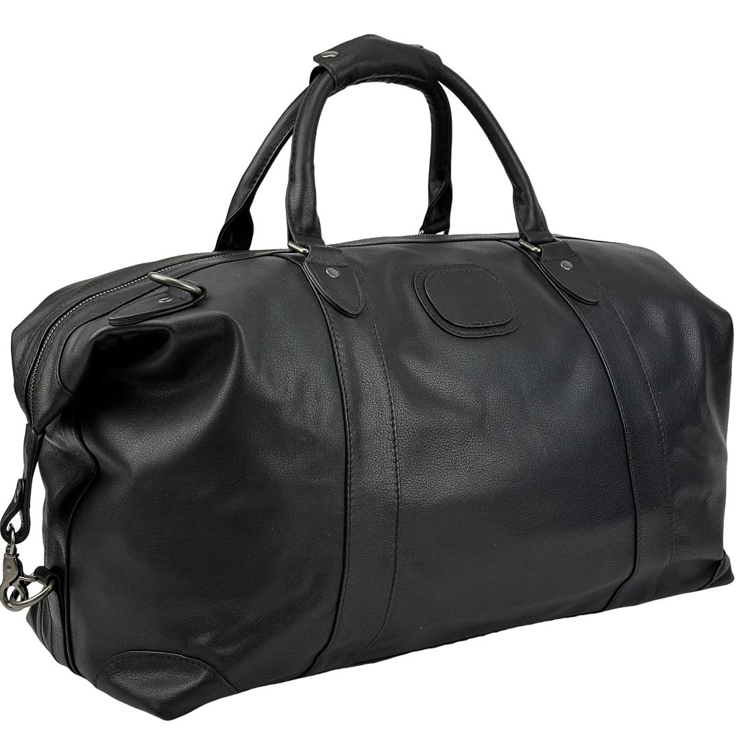 Дорожная сумка шкіряна чорна Tiding Bag 2090A — фото 1