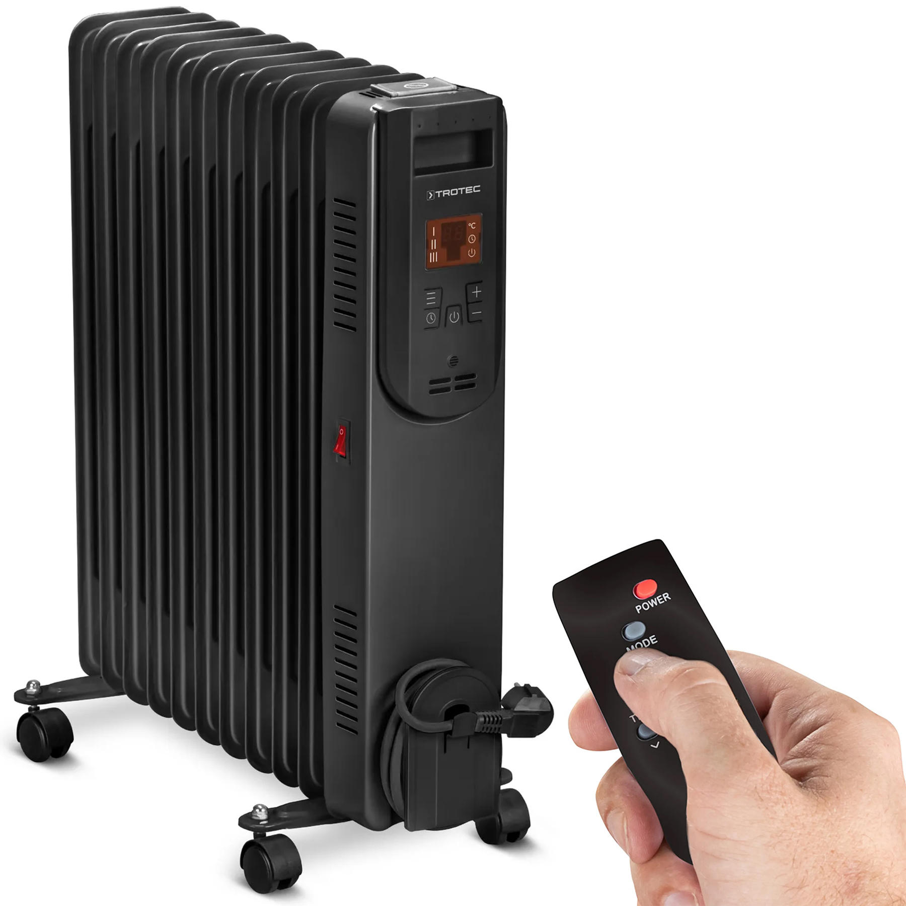 Обігрівач масляний Trotec TRH 25 E 2500W Black (1410000720) — фото 1