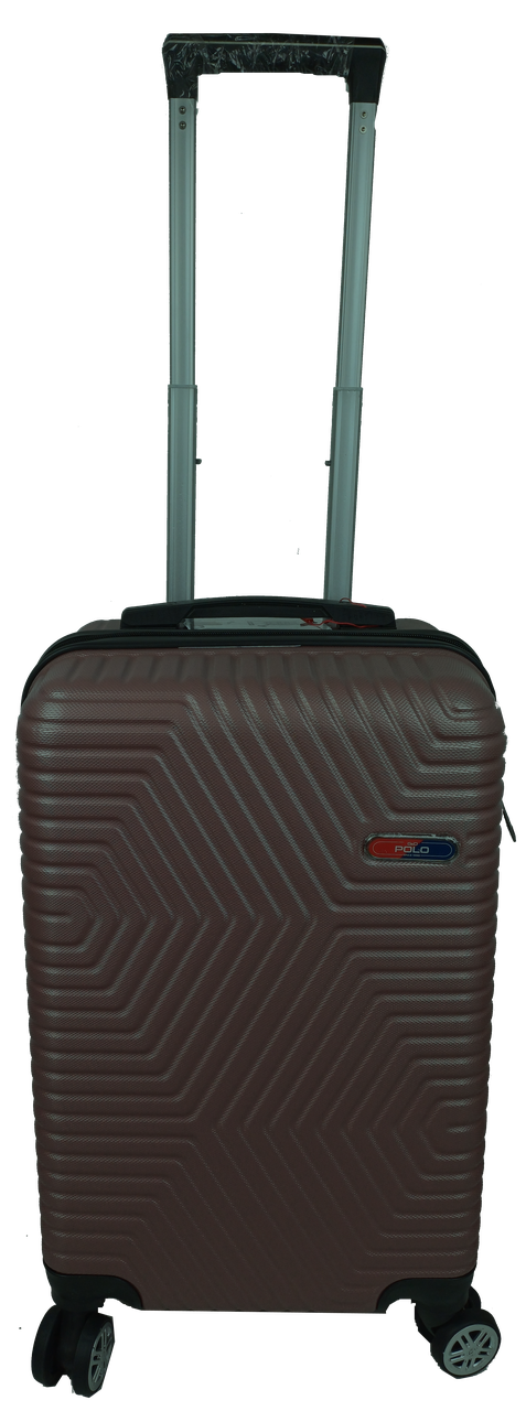 Мала пластикова валіза на колесах 45L GD Polo коричнева