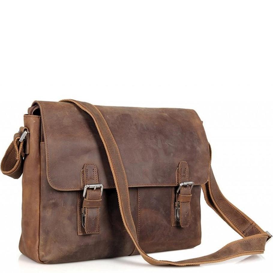 Месенджер коричневий Tiding Bag 6002LR-2
