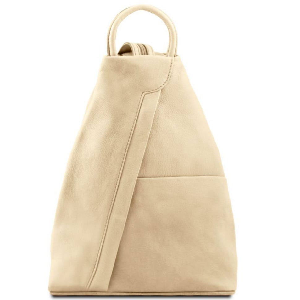 Шкіряний рюкзак Tuscany Leather Shanghai TL140963 (бежевий)