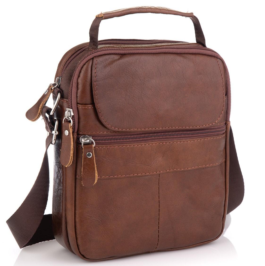 Коричнева чоловіча сумка-месенджер Tiding Bag NM20-6021C — фото 1