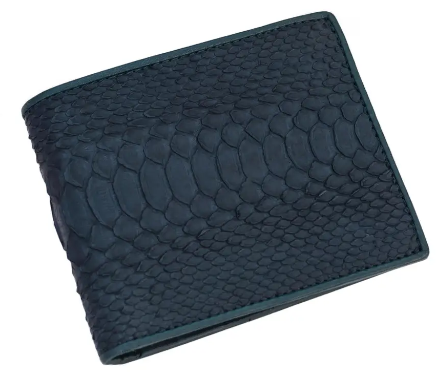 Портмоне зі шкіри пітона Exotic Leather Синє (snw 68_3)