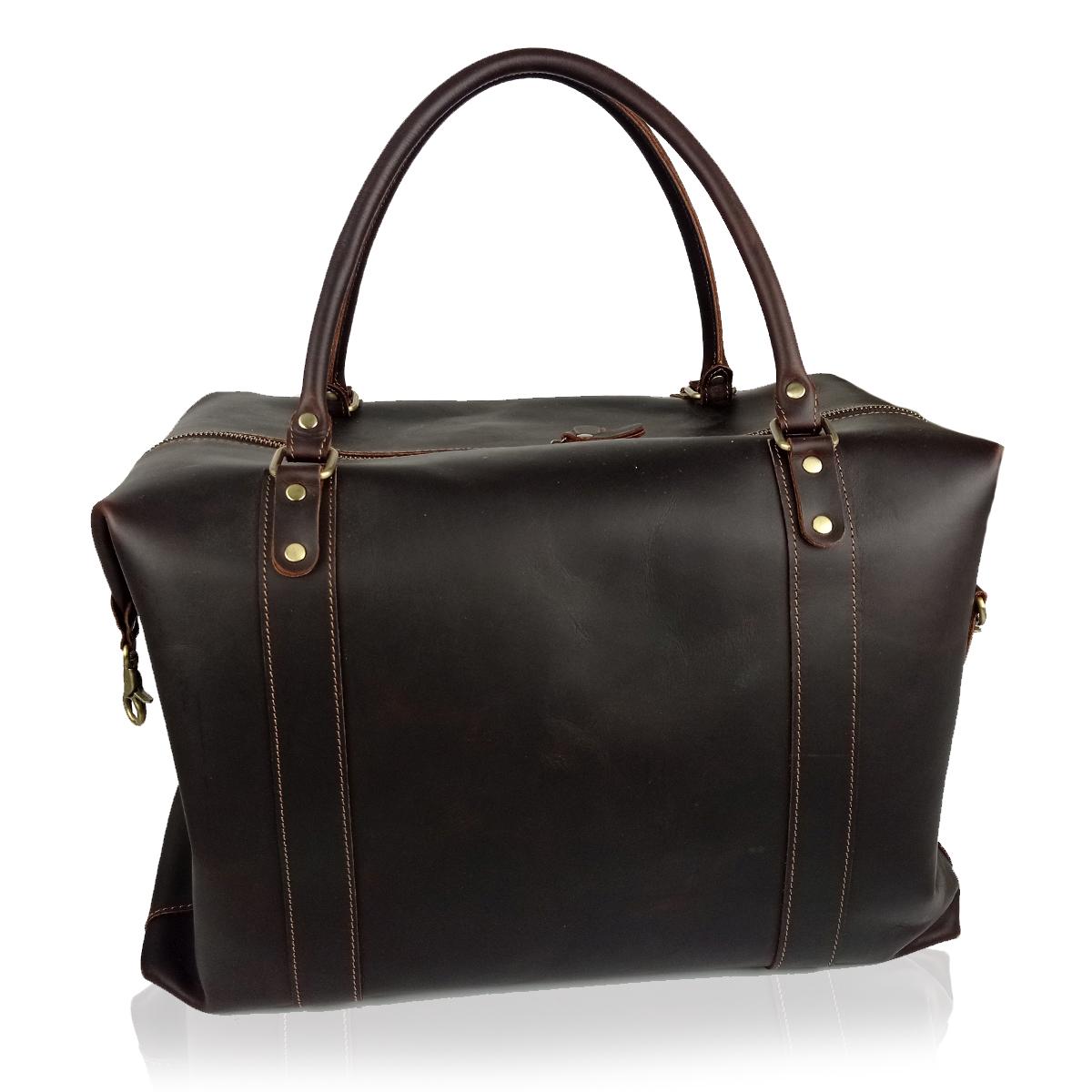 Сумка дорожная из матовой винтажной кожи Tiding Bag B2-001R — фото 1