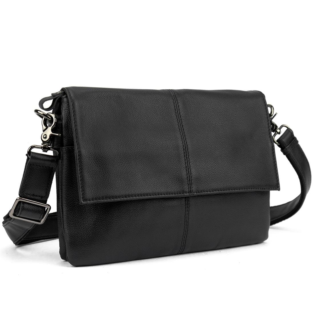 Шкіряна сумка через плече горизонтальна тонка Tiding Bag 82298A