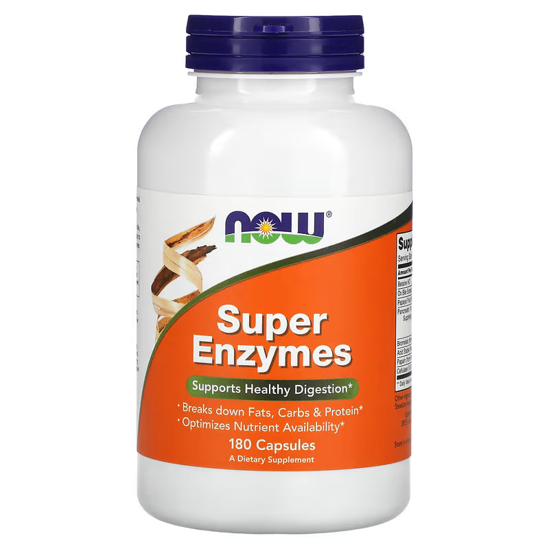 Супер ферменти, 180 капсул, Now Foods