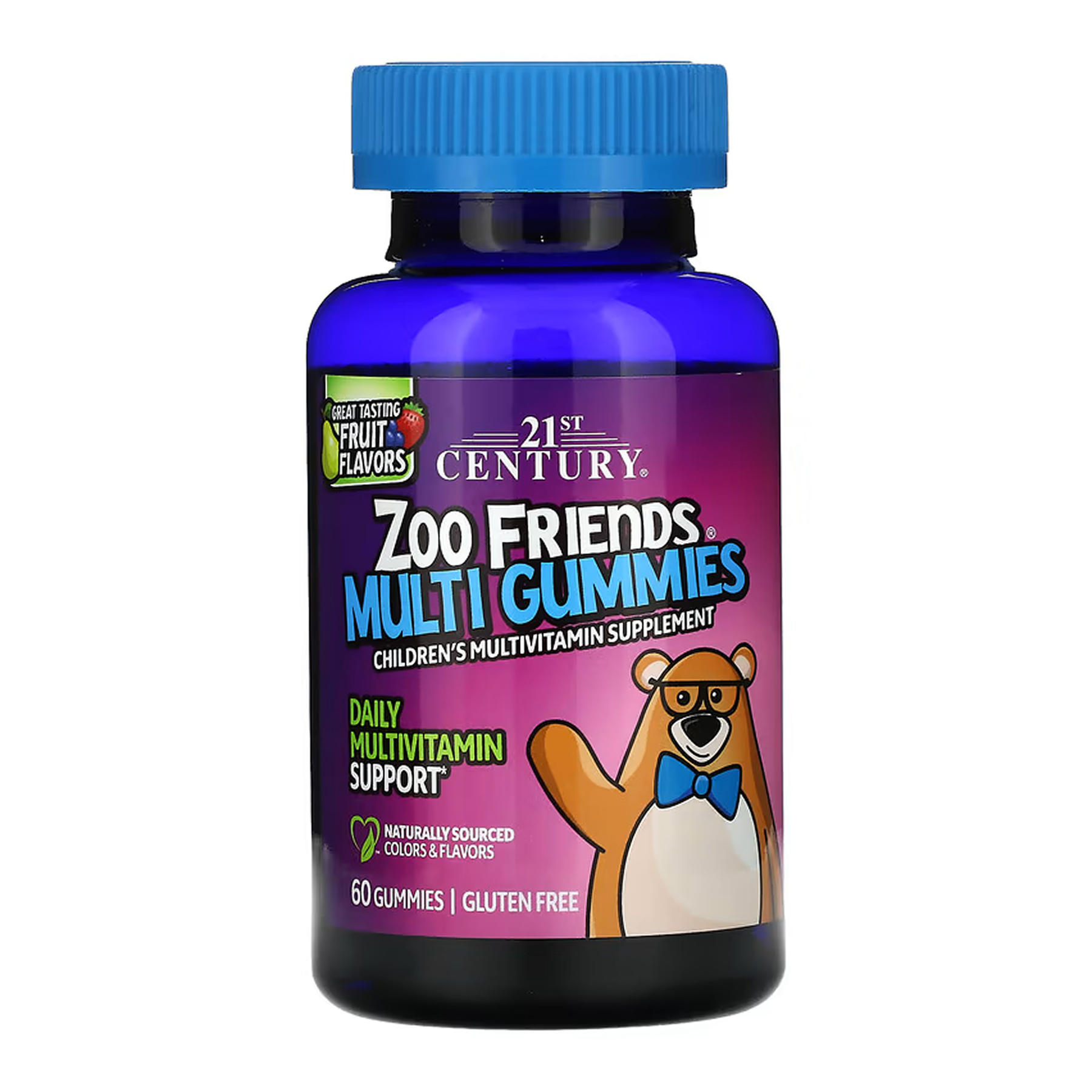 Мультивітаміни для дітей Zoo Friends, 60 жув. цукерок, 21st Century