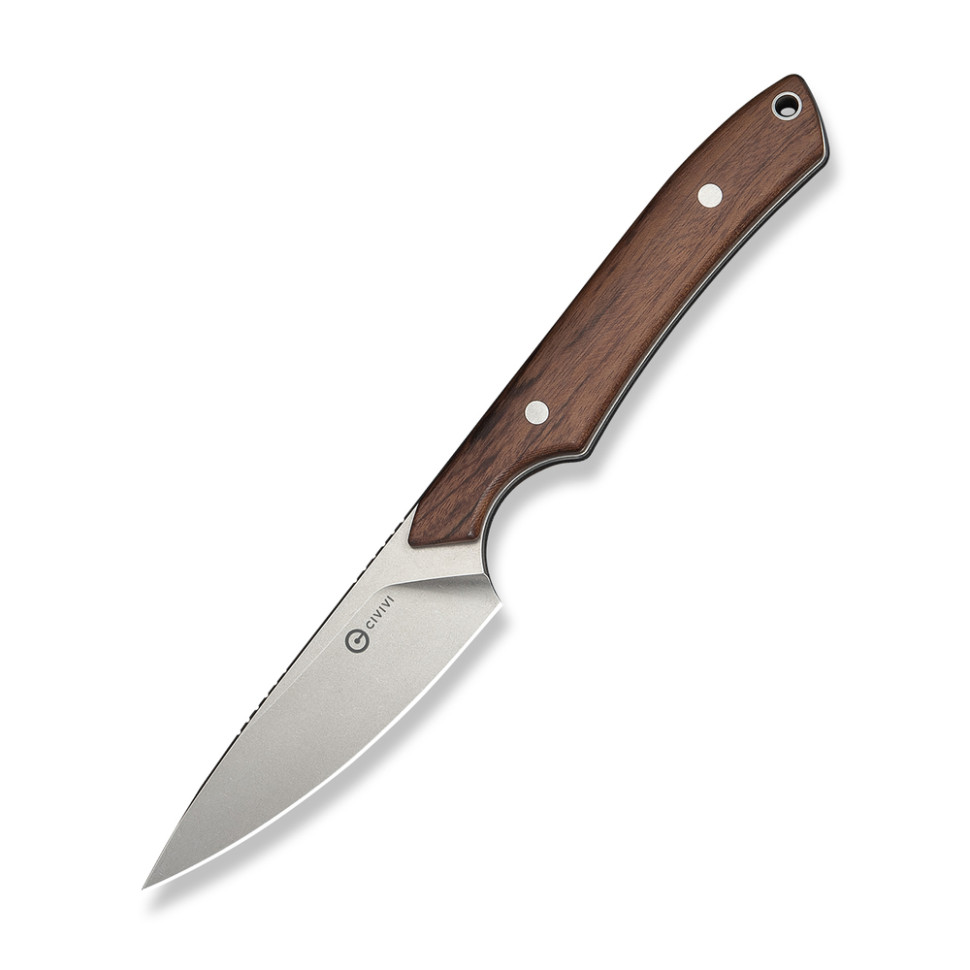 Ніж фіксований кишеньковий Civivi High Grass Field Knife (7,4 см) 14C28N / Wood дерево з чохлом
